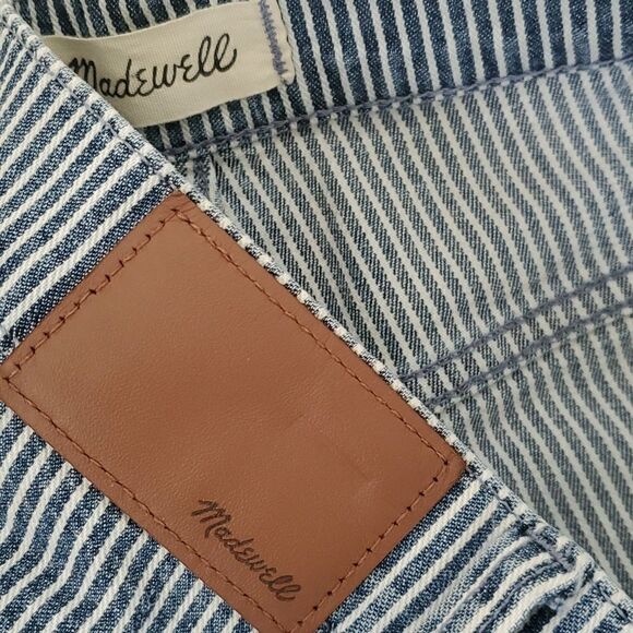 MADEWELL | EUC striped 9" mid-Rise skinny jeans size 26 - Picture 8 of 9